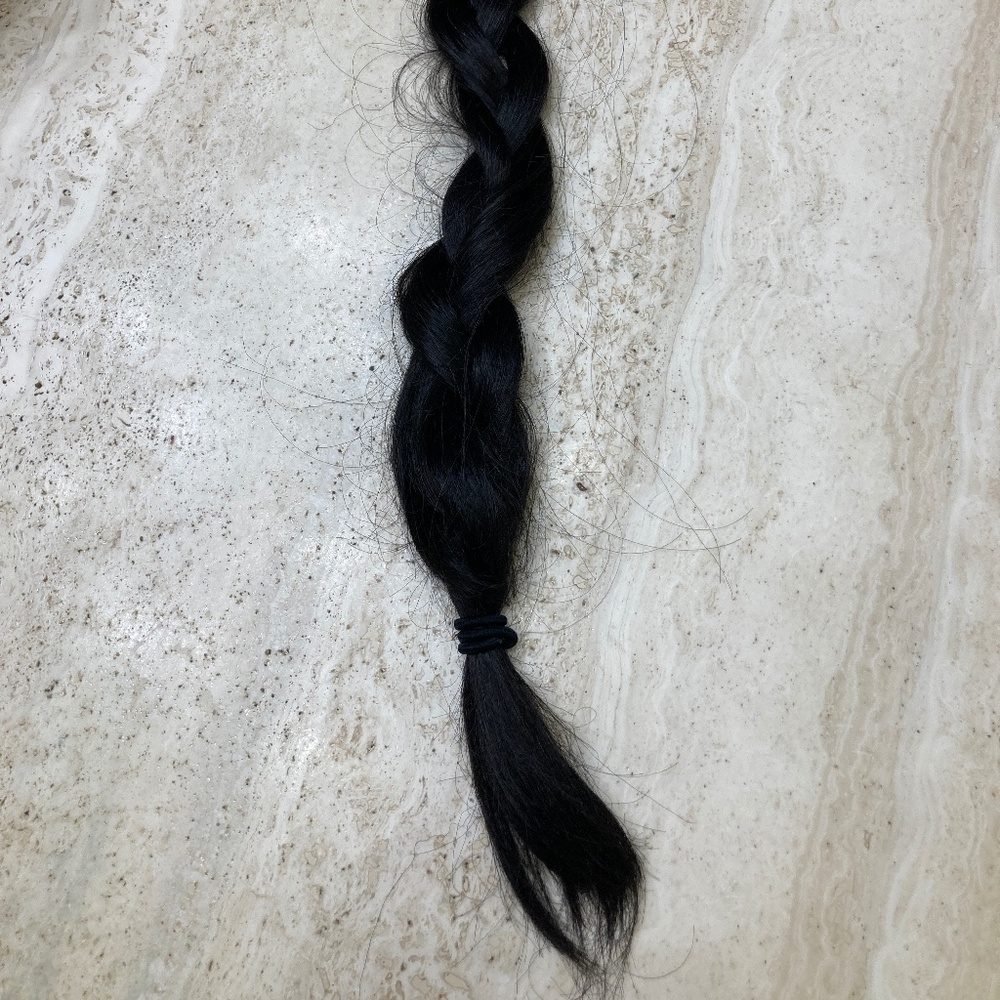 Braided Long Brown Ponytail Hair Extension 24"